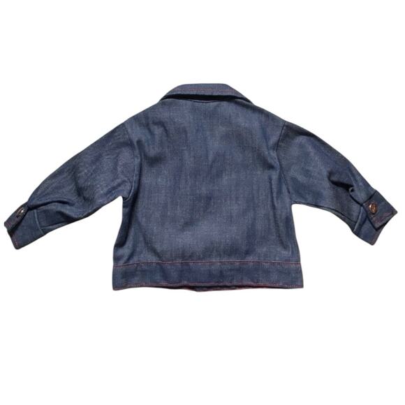 Vintage 70s Health Tex Selvedge Denim Jacket Boys 18 months Infant Lightweight - Picture 4 of 9